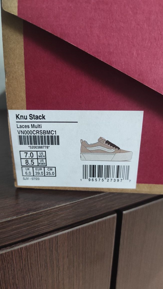 Кеды женские Vans knu stack розовые оригинал