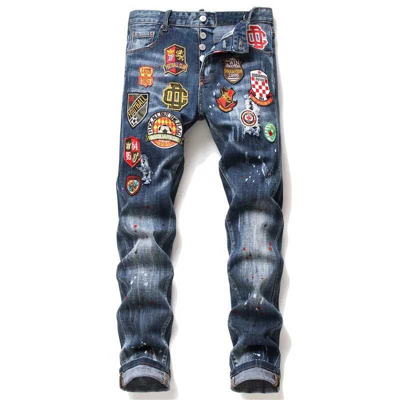 Męskie spodnie dżinsowe DSQUARED2 TWINS ROUTE PROUDEX