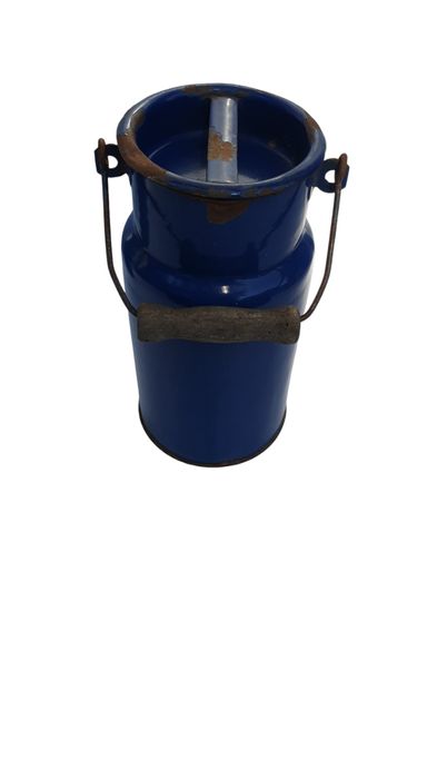 Bańka Emaliowana kanka na mleko jagody Styl PRL