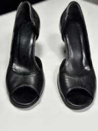 Buty czarne skórzane Ryłko, rozmiar 36