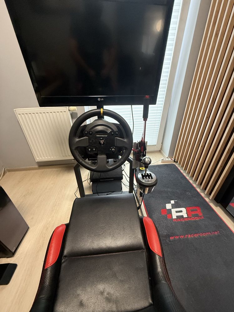 Playset, SIM RACE - stelaż, kierownica, pedały, shifter, hydrołapa, TV