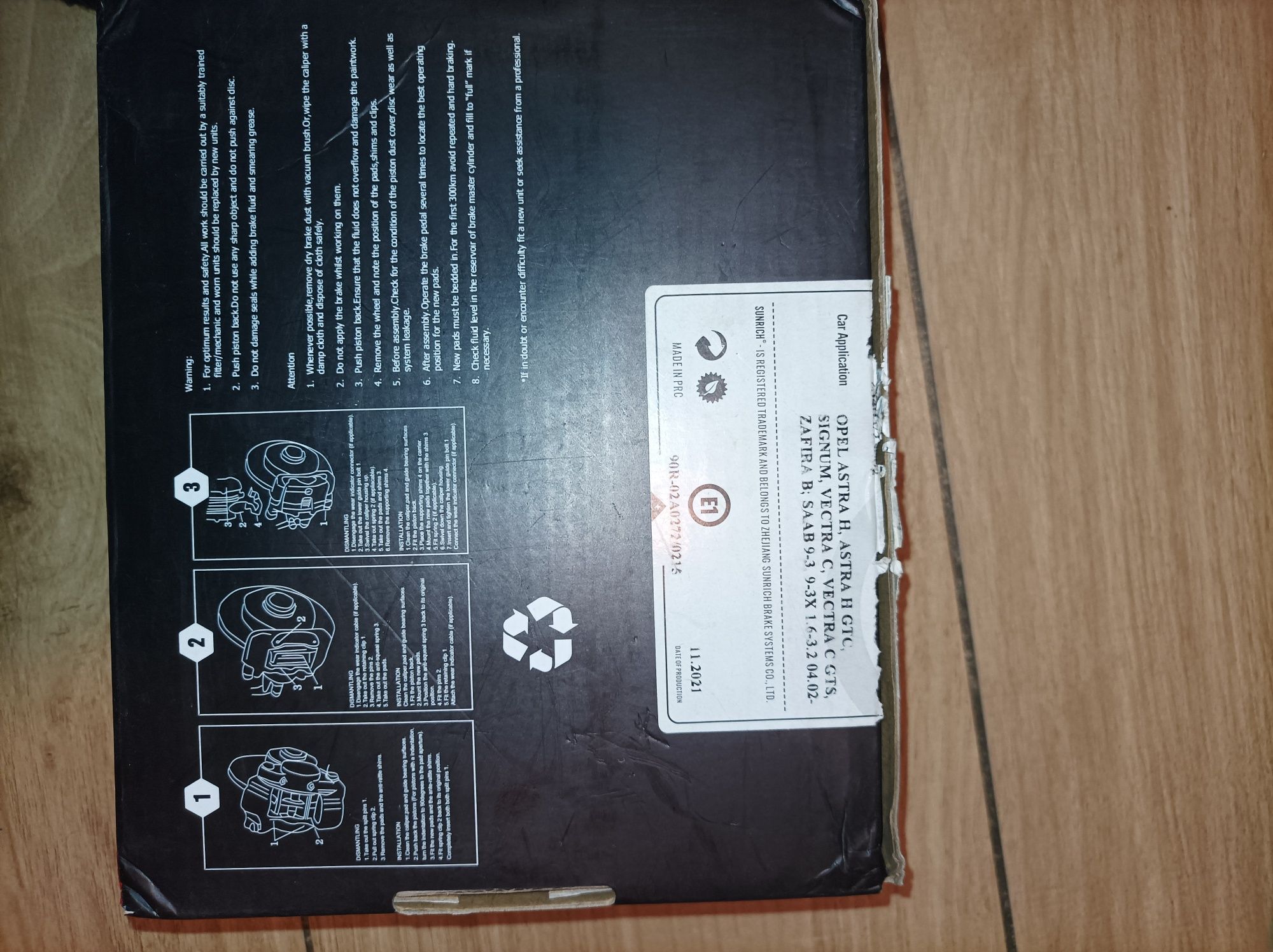 KLOCKI hamulcowe OPEL Zefira, Astra, Signum Vectra C