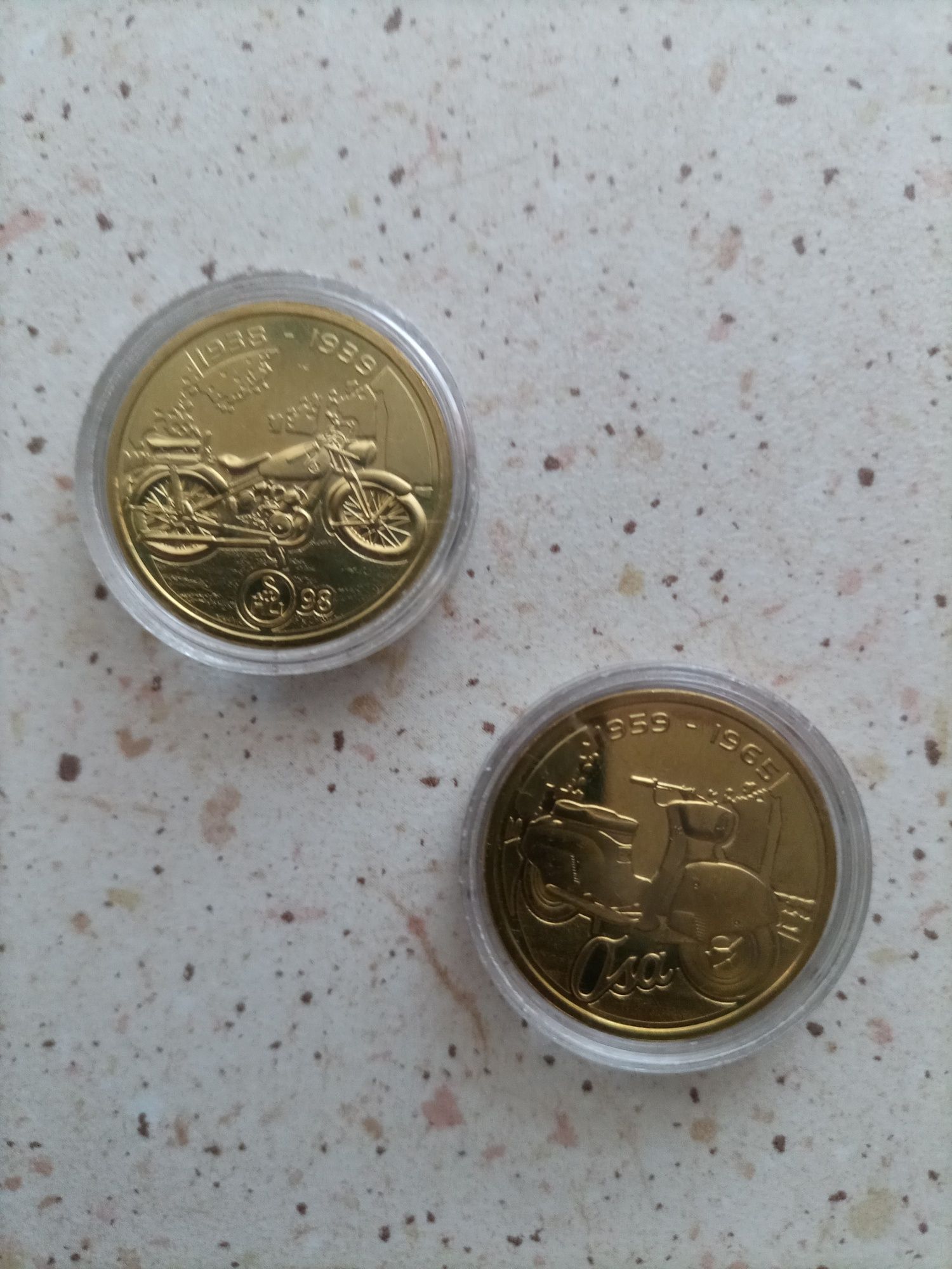 Komplet dwie Nowe monety kultowe polskie motocykle SHL i OSA Orlen.