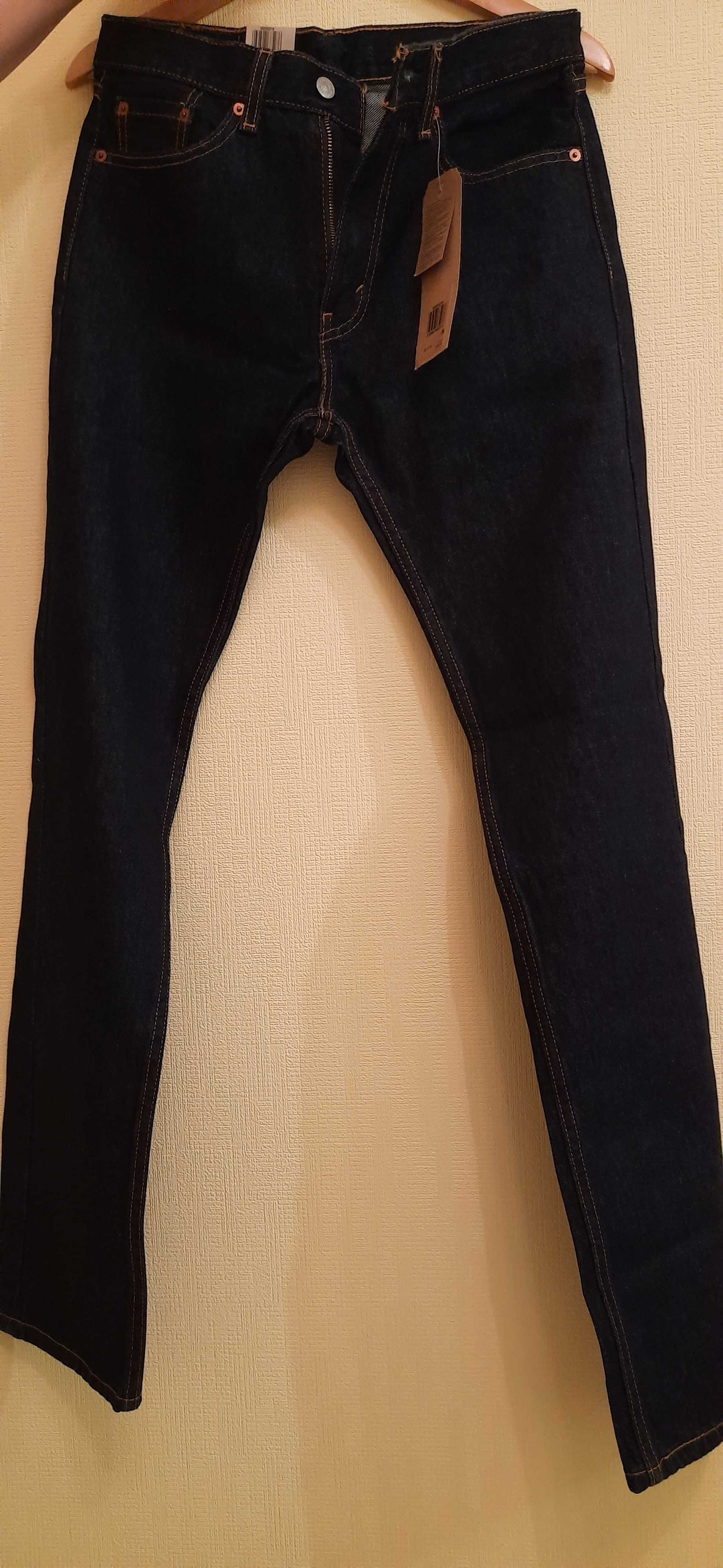 Новые джинсы Levi's мужские, w30 l34, на высокий рост.