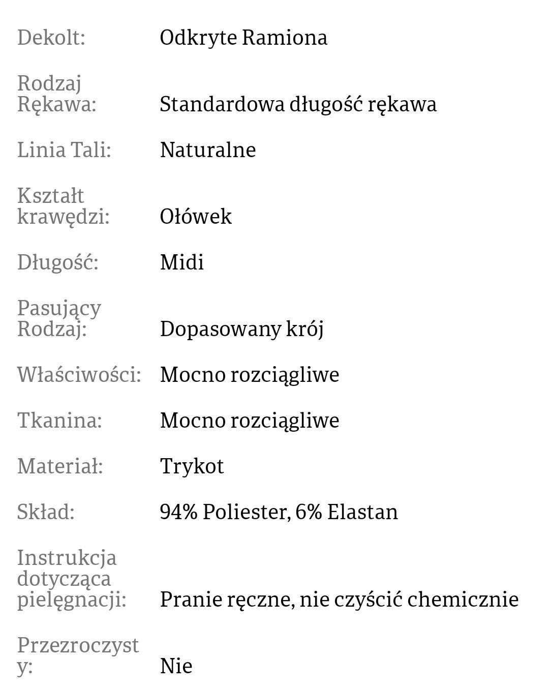 Zmysłowa sukienka Shein