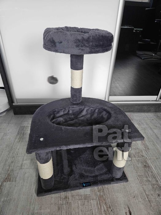 Drapak dla kota domek słupek do drapania legowisko kot dom 3 poziomy