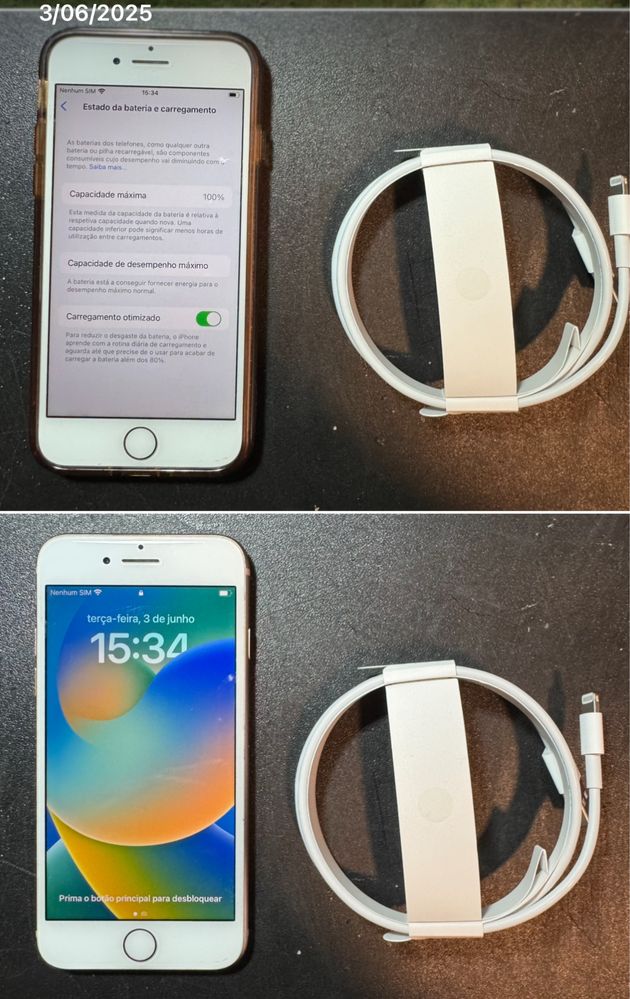 iPhone 8 rose desbloqueado 64gb como novo