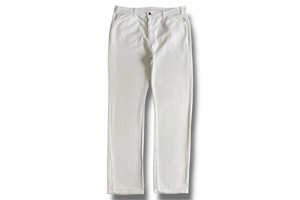 70s BIG E Levis Białe Jeansy Spodnie Levis z lat 70