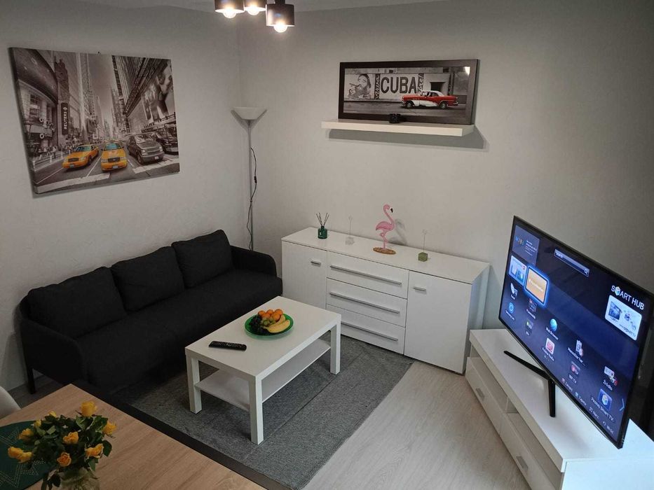 2-pokojowe mieszkanie na parterze z balkonem i komórką, umeblowane