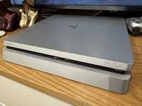 Ps4 slim silver + 2 comandos + fifa 18 + gta V