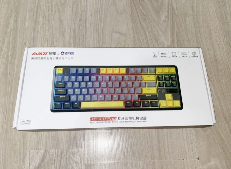 Новая 2000 mah механическая клавиатура RGB с подсветкой аккумуляторная