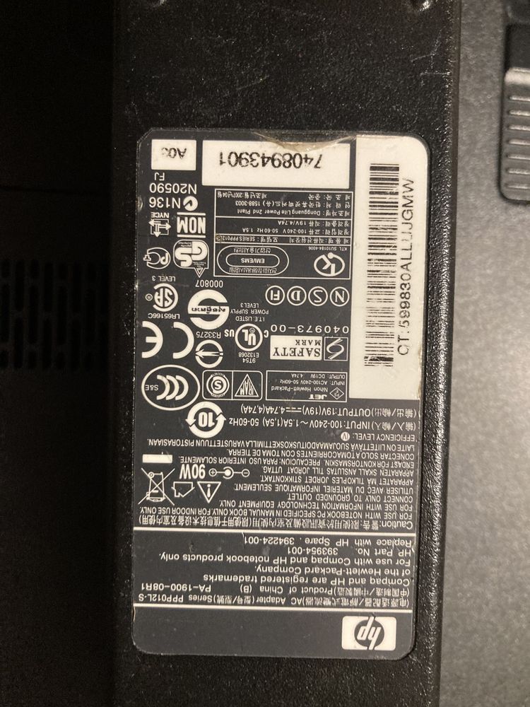 HP pavilion dv6000 model: dv6376ea