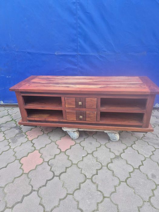 Szafka RTV Drewniana Palisander Z litego drewna Komoda do salonu