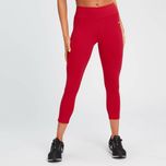 XXS MyProtein czerwone legginsy sportowe 7/8 Power Leggings danger