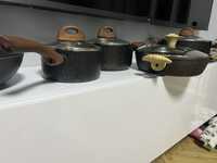 Набір кастрюль Fissman із 9 предм+сковорідка для млинців в подарунок