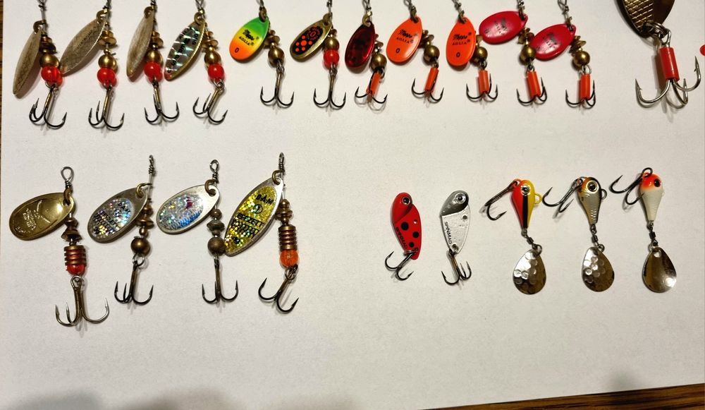 Obrotówki, gumy, przynęty