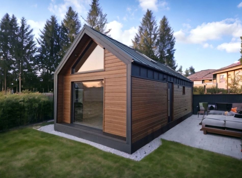 Domek mobilny całoroczny 12m*4,71, 56,5m2pow.zabudowy + antresola 20m.