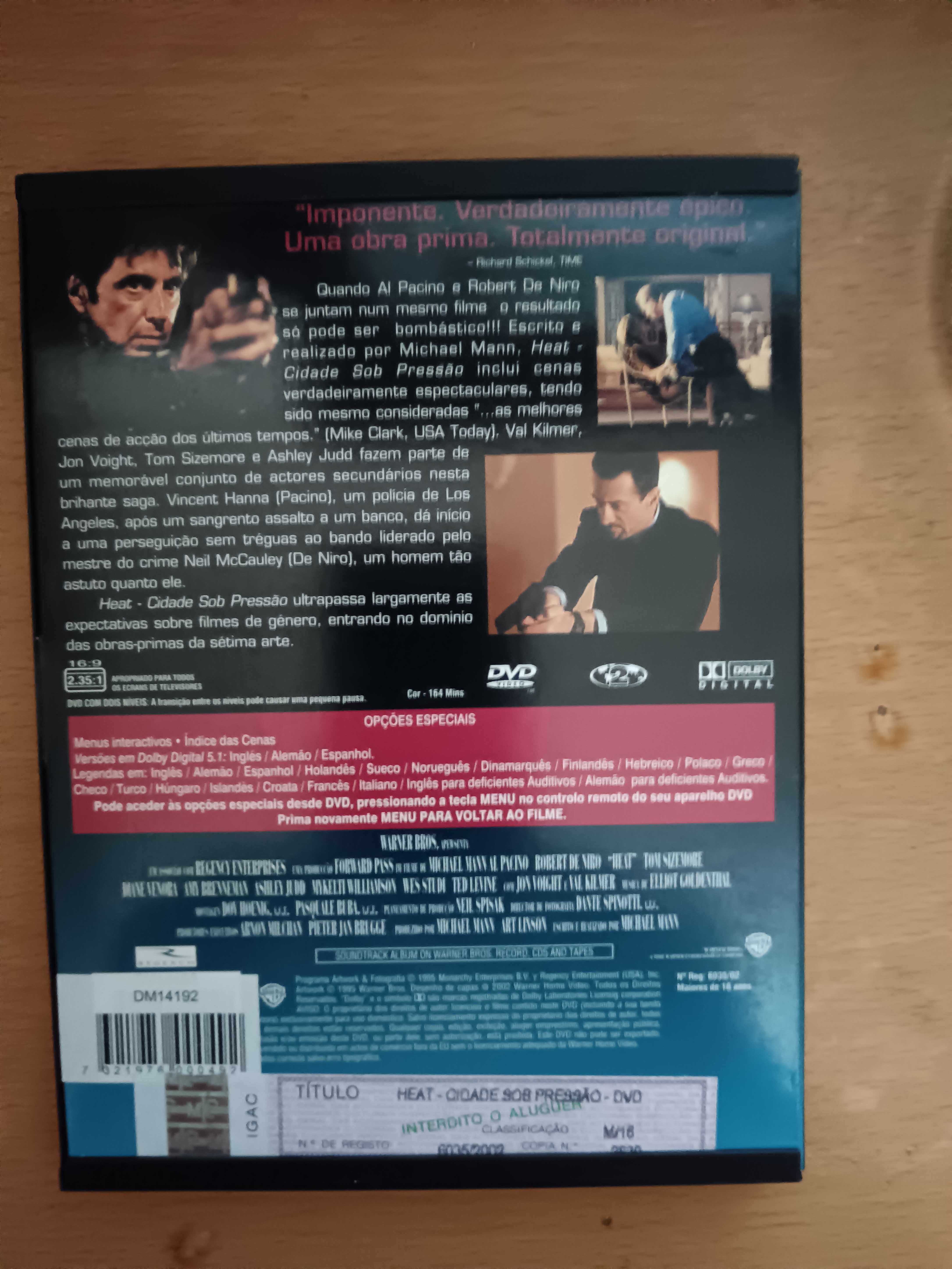 filme dvd original - heat cidade sob pressão - snaper