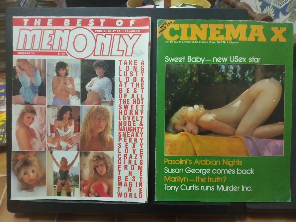 Lote de revistas: Cinema X, Trio sex, Swank, Cover, Men, Playgirl