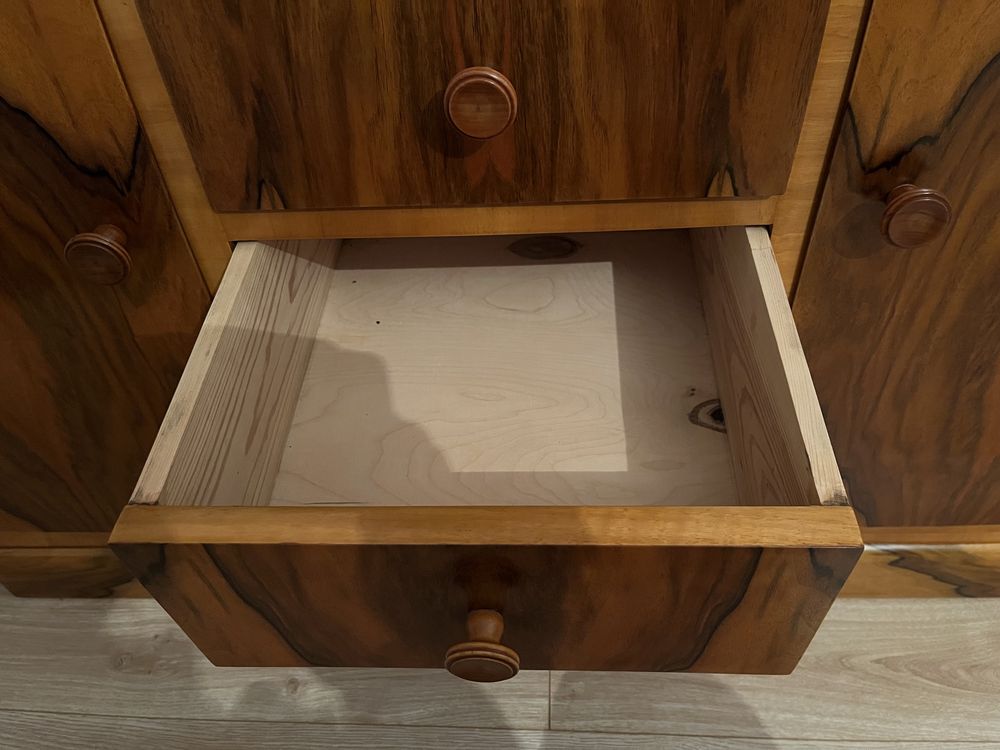 Toaletka szafki nocne fornir orzech okres miedzywojenny