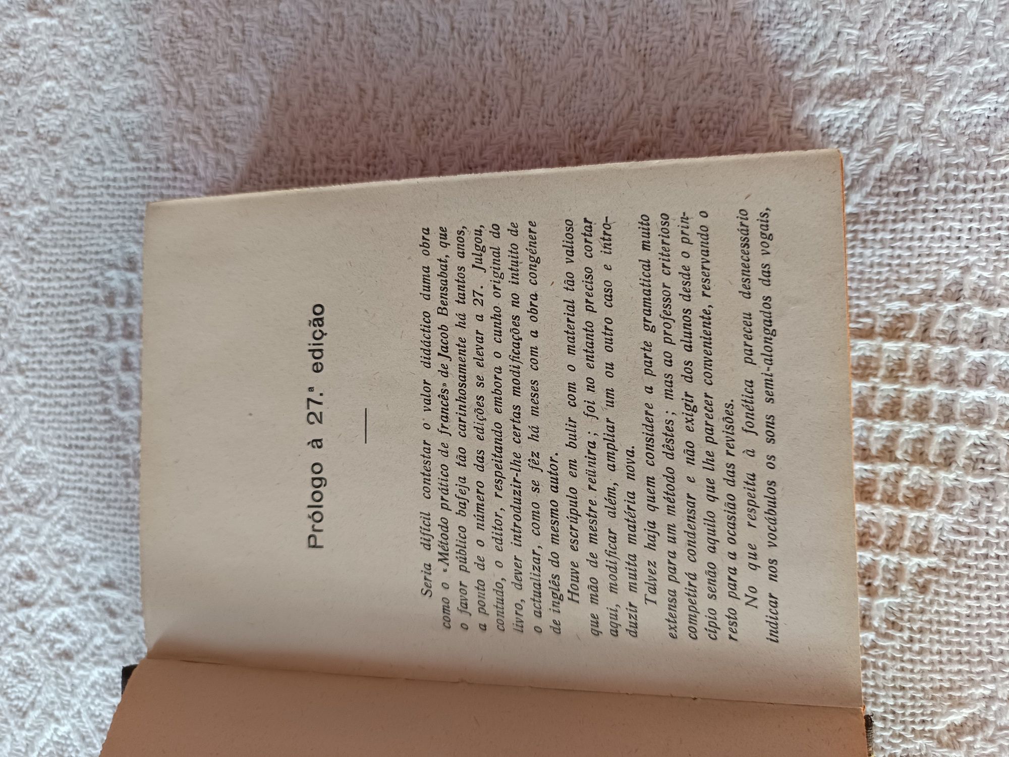 Livro"Novo método prático da língua Francesa"1938