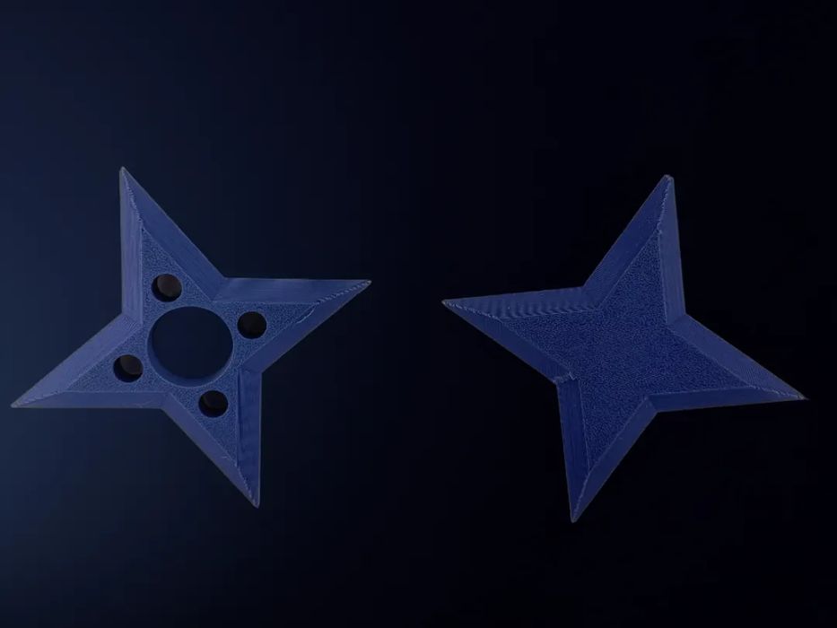 Estrela Ninja Shuriken Clássica de 4 Pontas