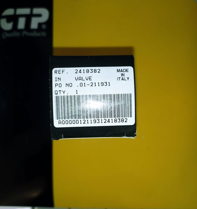 Клапан впускний Caterpillar C9 241-8382