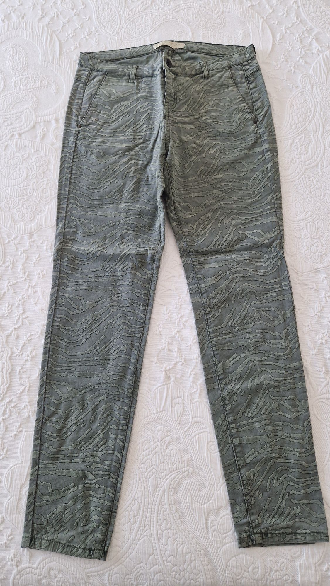 Calças Verdes Zara tamanho 36