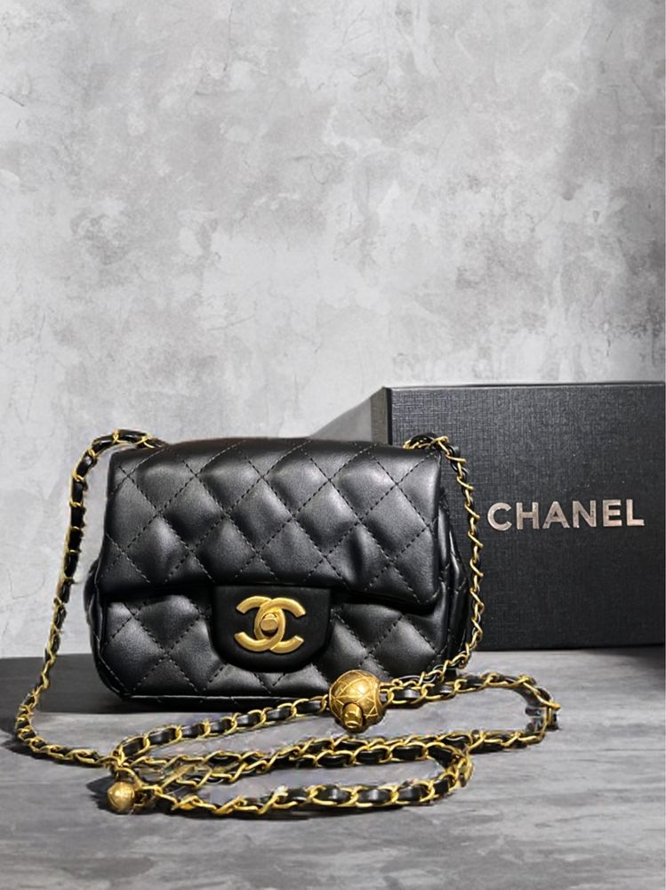 Torebka chanel CC pikowana czarna