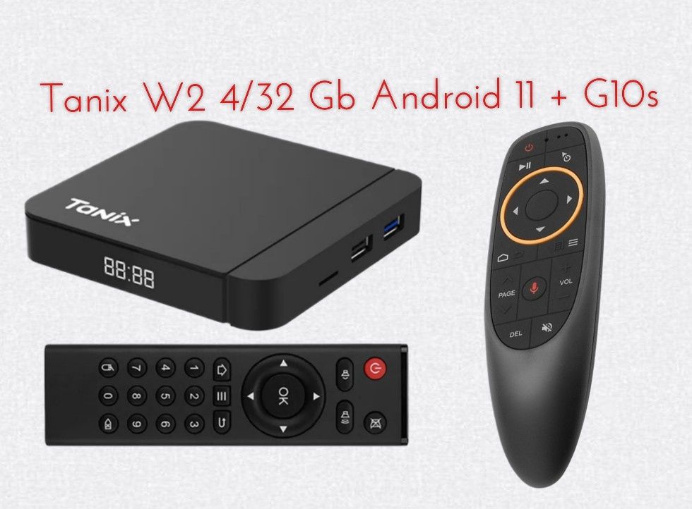 Смарт ТВ Tanix W2 4/32 Гб  Android 11 + пульт G10s