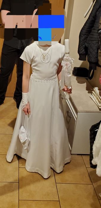 Sukienka komunijna z halką dla dziewczynki