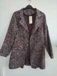Casaco bordeaux mesclado - Bella Women - Tamanho XL - Novo!