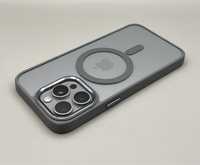 Чехол IPhone 15 Pro Max natural titanium MagSafe, 15 Pro grey MagSafe