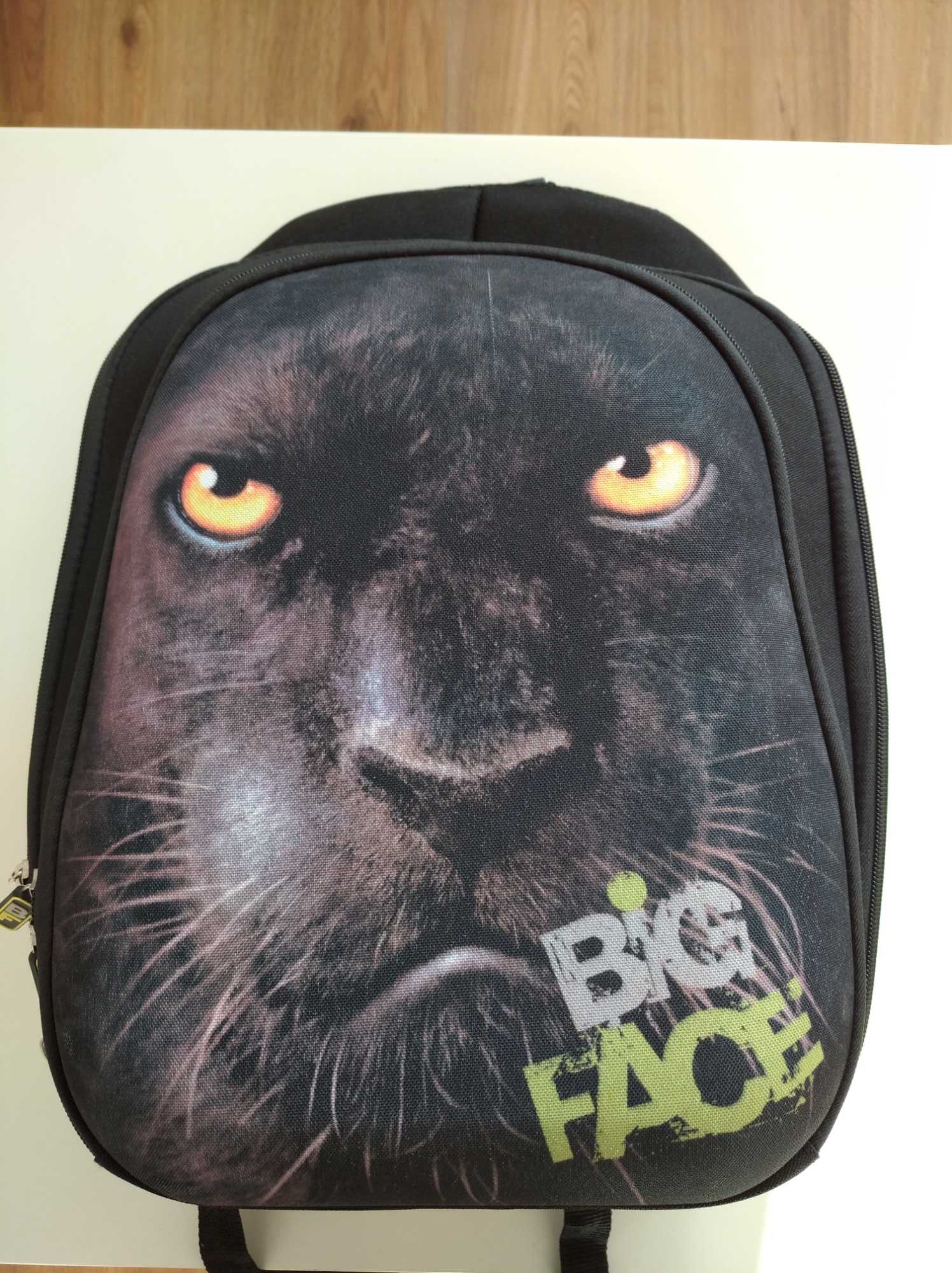 Plecak Big Face Pantera sztywny z kieszenią na laptopa