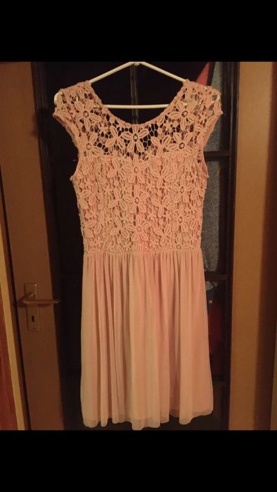 Sukienka Only pudrowy róż roz. 38