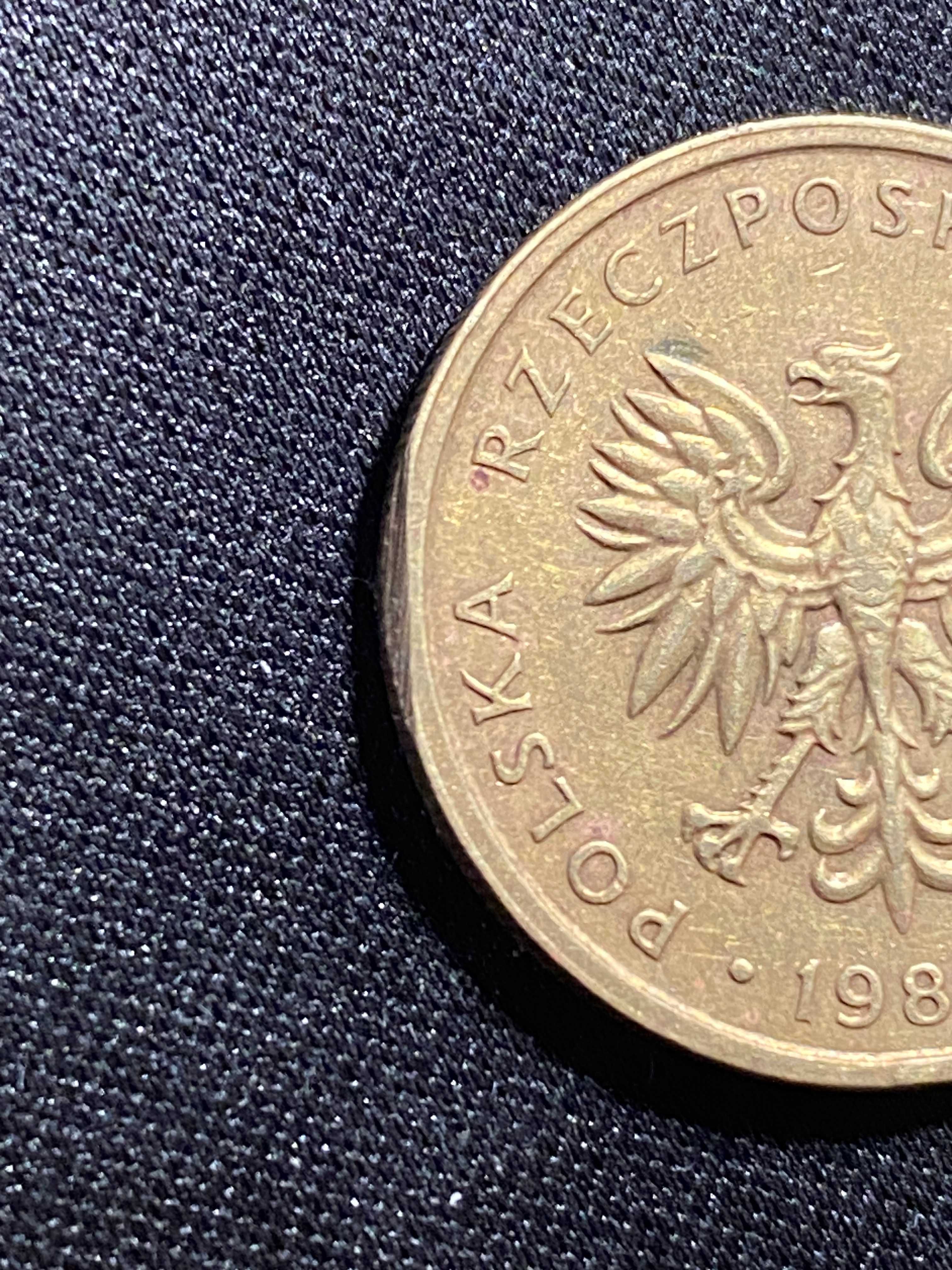 Destrukt moneta Polska PRL - 5 złotych 1986r