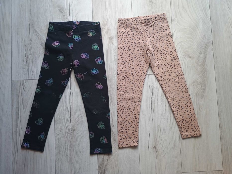 2 pary legginsów C&A rozmiar 116 – wady