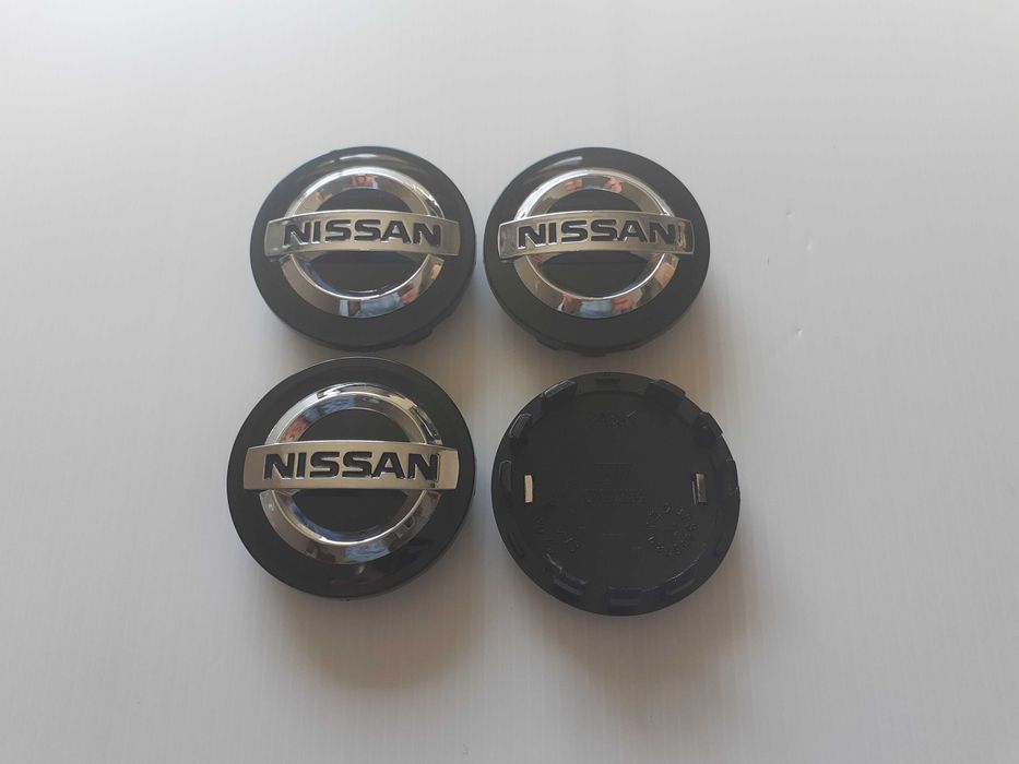 Centros/tampas de jante completos Nissan com 54, 58, 60, 65 e 68 mm