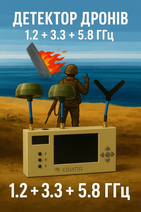 Детектор дронів Хвиля 1.2 3.3 5.8 типу Чуйка Хувер Дзига Чатовий Спук