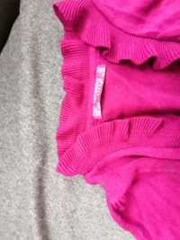 Bolerko, krótki sweterek różowy