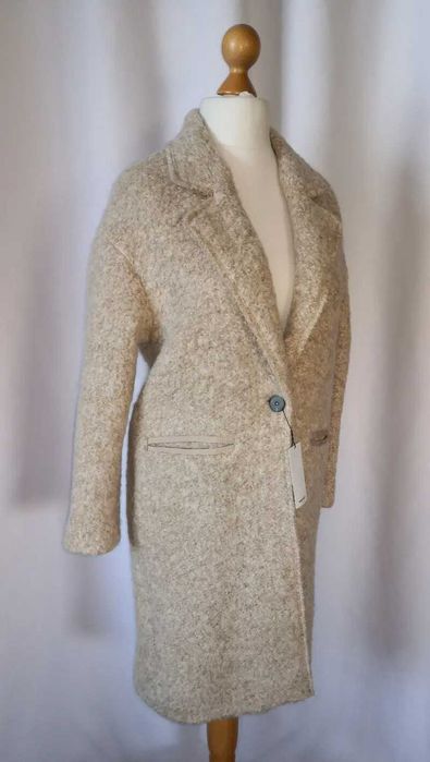 MANGO Suit новое пальто мохер шерсть альпака букле M с бирками