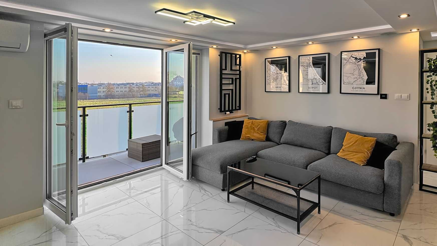 Nowy apartament z widokiem na morze 400m od plaży