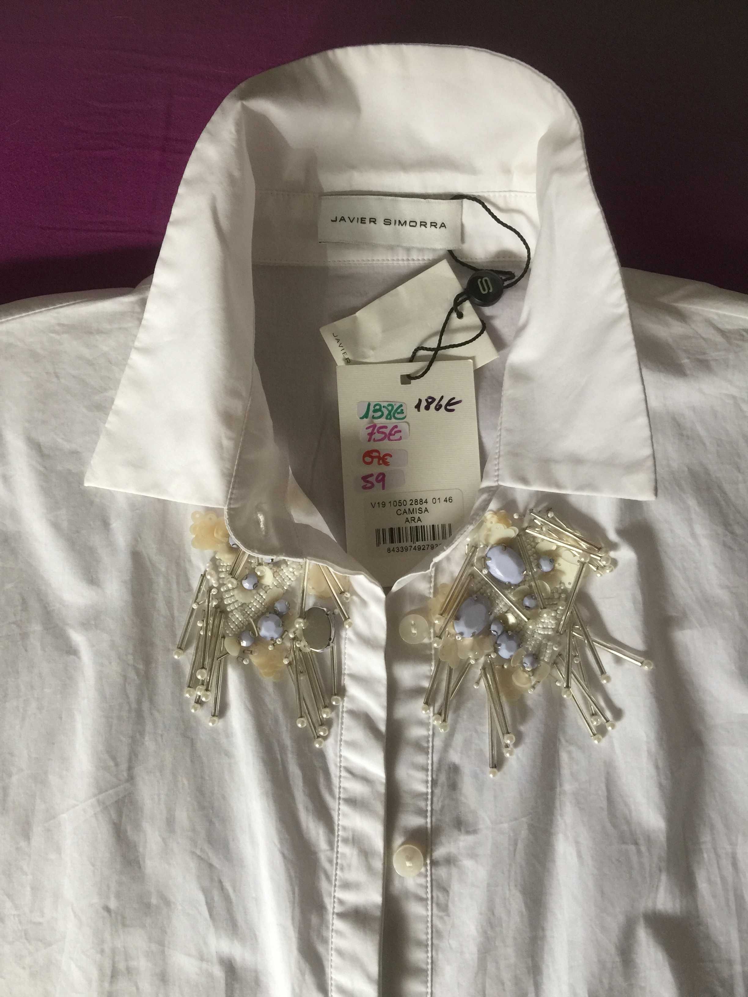 Оригинальная блузка 100% коттон бренда Javier Simorra Испания 15% цены