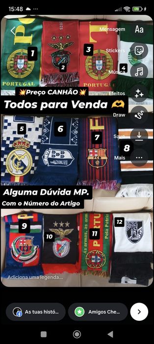 Preço Canhão! Varios Clubes - Escolhe já
Cachecóis de clubes e seleçõe