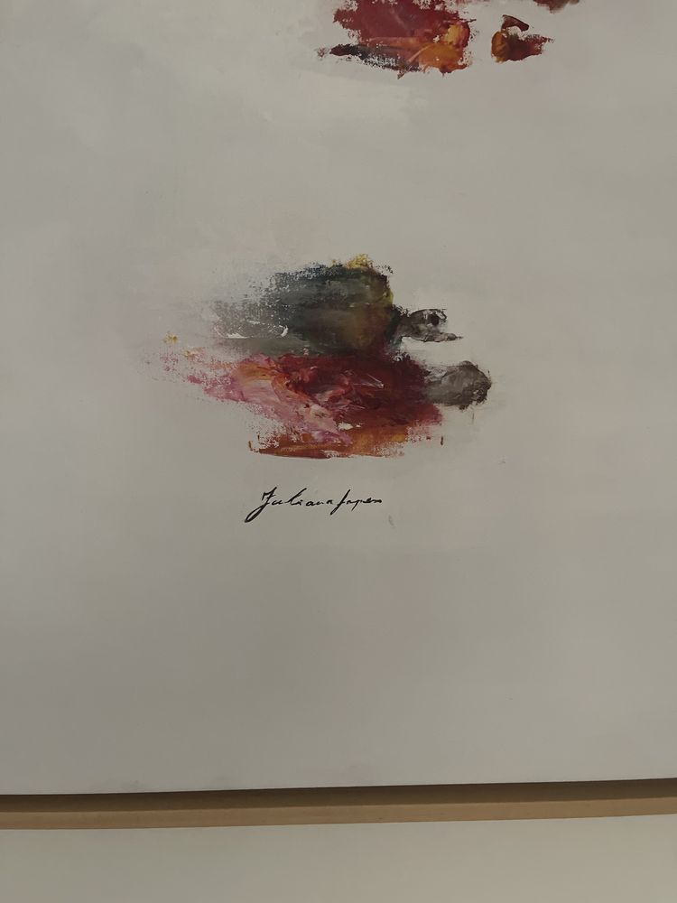 Quadro em tela, pintado e assinado pela autora