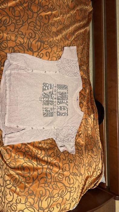 Блуза натуральна (льон+бавовна) XXL