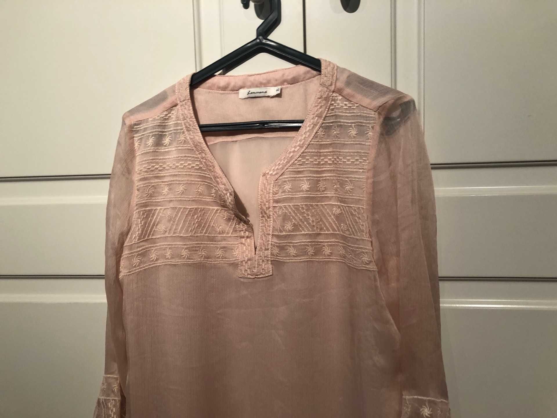 túnica rosa claro muito bonita marca LANIARENCI tamanho  40