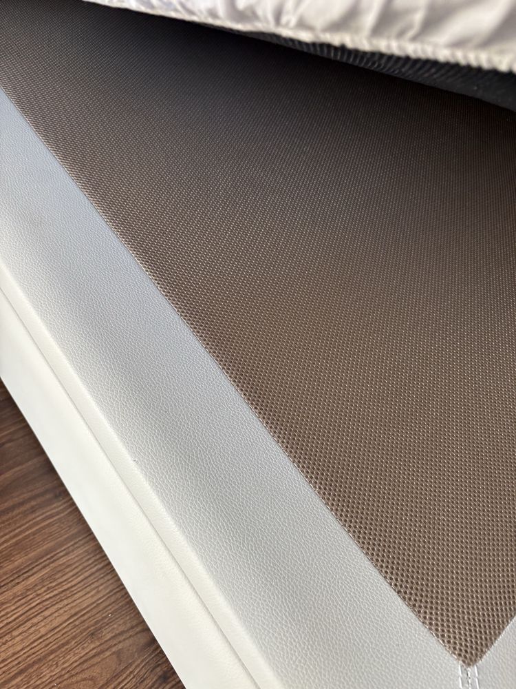 Cama sommier branco + colchão espuma + cabeceira