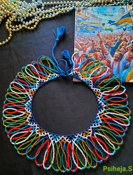 Силянка. Гердан. Чокер. Прикраси з бісеру.