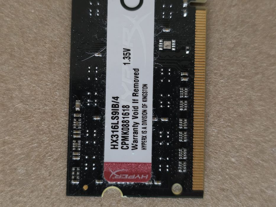 Pamięć RAM do laptopa HyperX Impact, SODIMM, DDR3L, 8 GB, 1600 MHz, CL